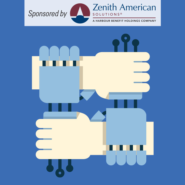 Illustration of human hands and AI hands